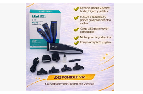 💈 ABEJÓN 3 EN 1 DALING DL-9210 – CORTE PROFESIONAL EN CASA 💈