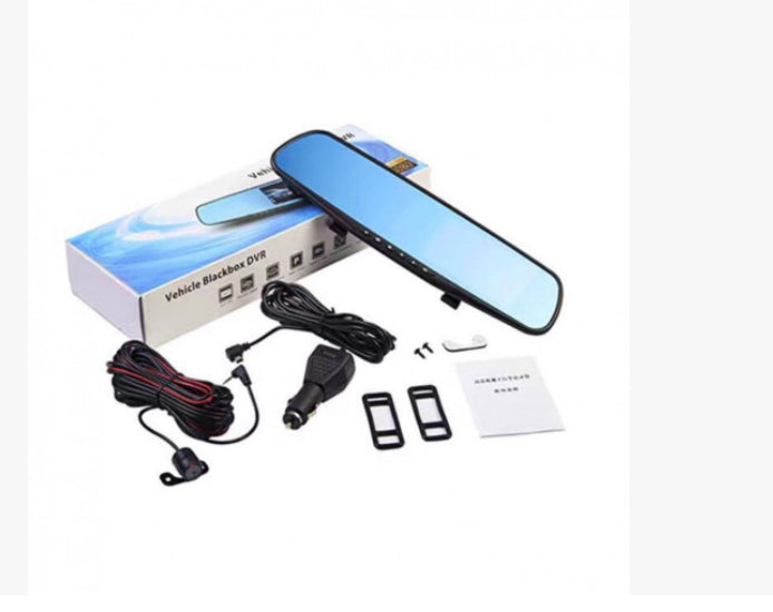 🚗 ESPEJO RETROVISOR UNIVERSAL CON DOBLE CÁMARA (DELANTERA + TRASERA) 🚗