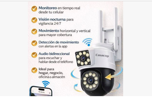 📹 CÁMARA WIFI INTELIGENTE – SEGURIDAD 24/7 DESDE TU CELULAR 🔐